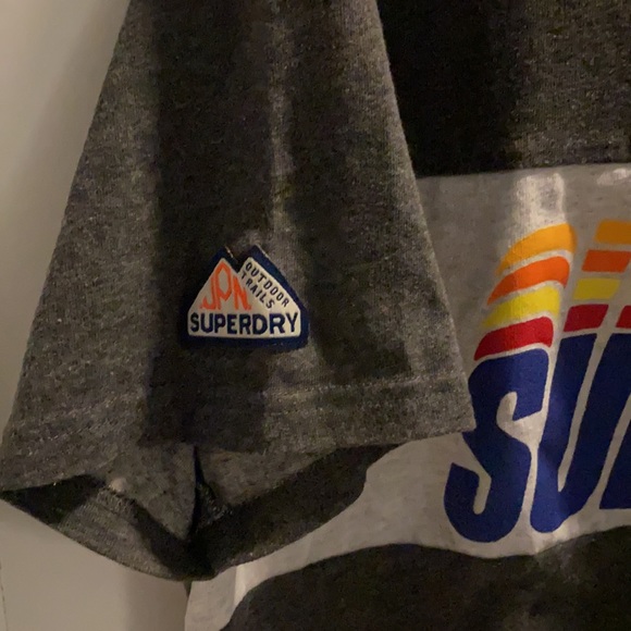 Men’s Superdry Short Sleeve Stacked Logo Shirt - Picture 2 of 4